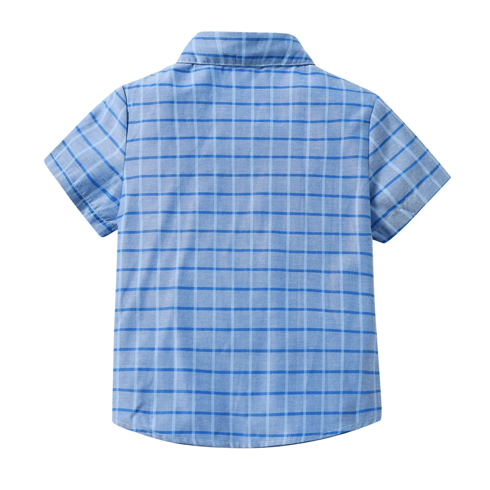 2 Pieces Set Baby Kid Boys Checked Bow Shirts And Striped Rompers Wholesale 230224145