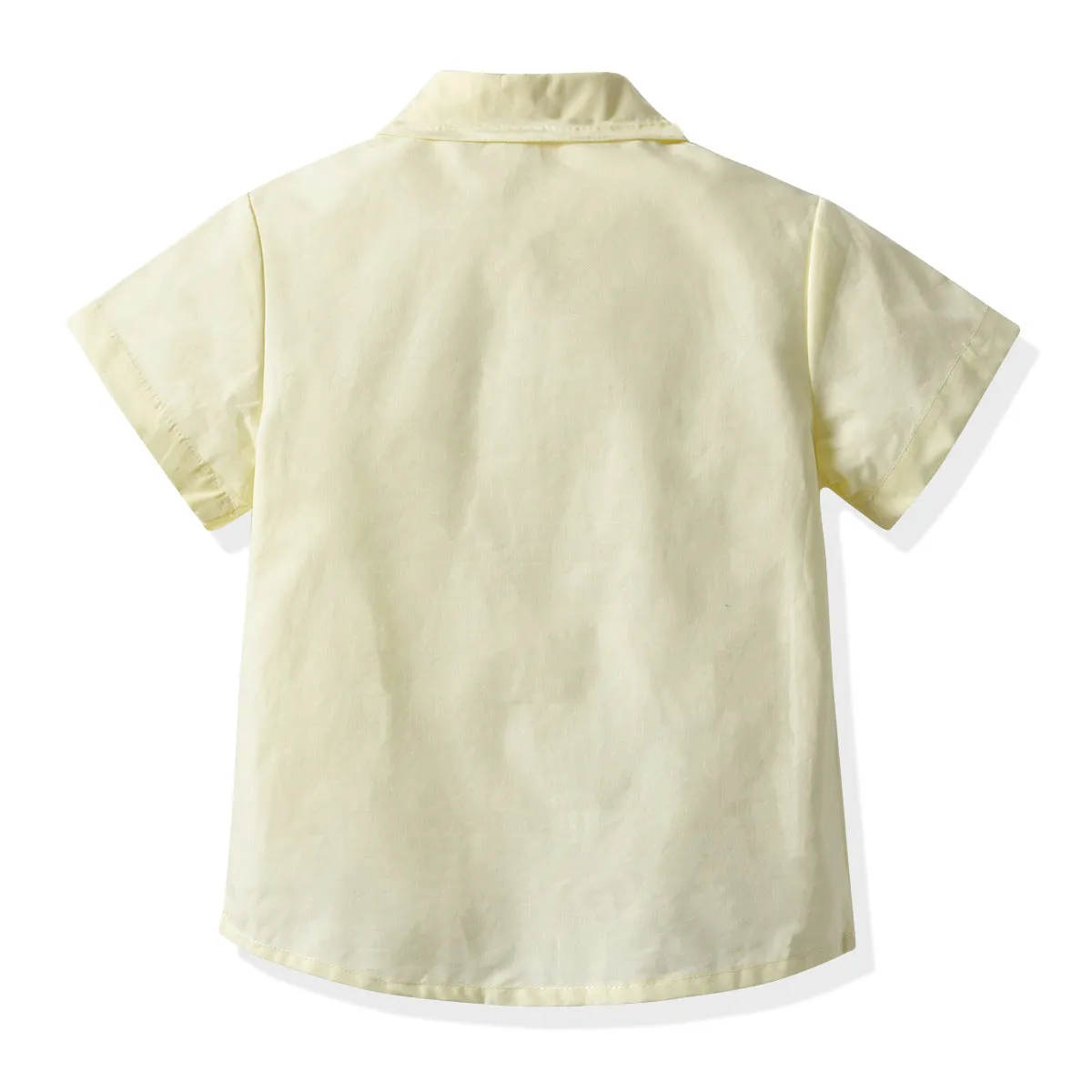 2 Pieces Set Kid Boys Dressy Bow Shirts And Solid Color Shorts Suits Wholesale 220531118