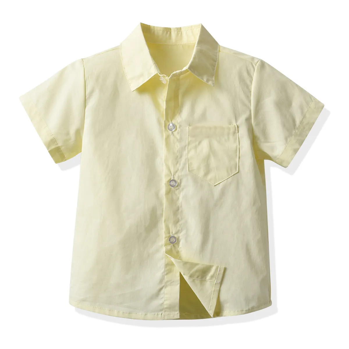 2 Pieces Set Kid Boys Dressy Bow Shirts And Solid Color Shorts Suits Wholesale 220531118