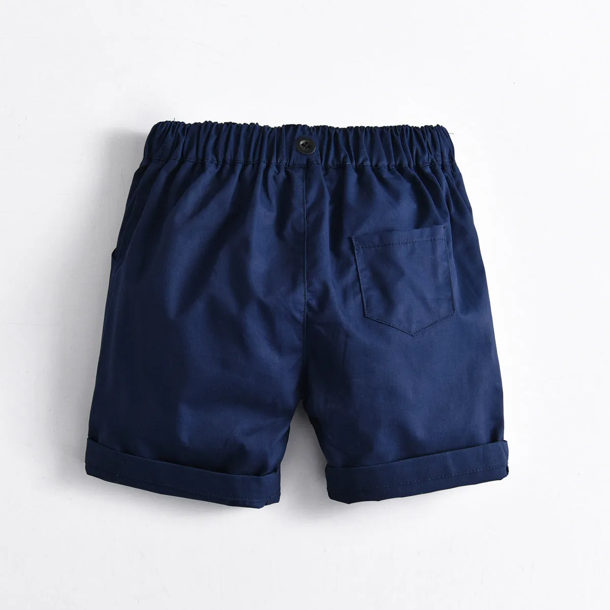 2 Pieces Set Kid Boys Dressy Bow Shirts And Solid Color Shorts Suits Wholesale 220531118
