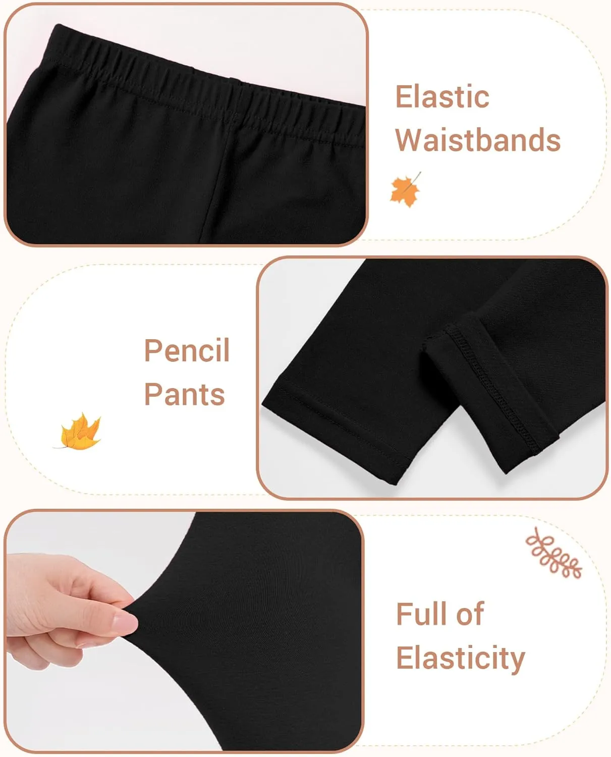 3 Pack Baby Cotton Pants Toddler Boys Girls Leggings Basic Clothes Size 18M-5T