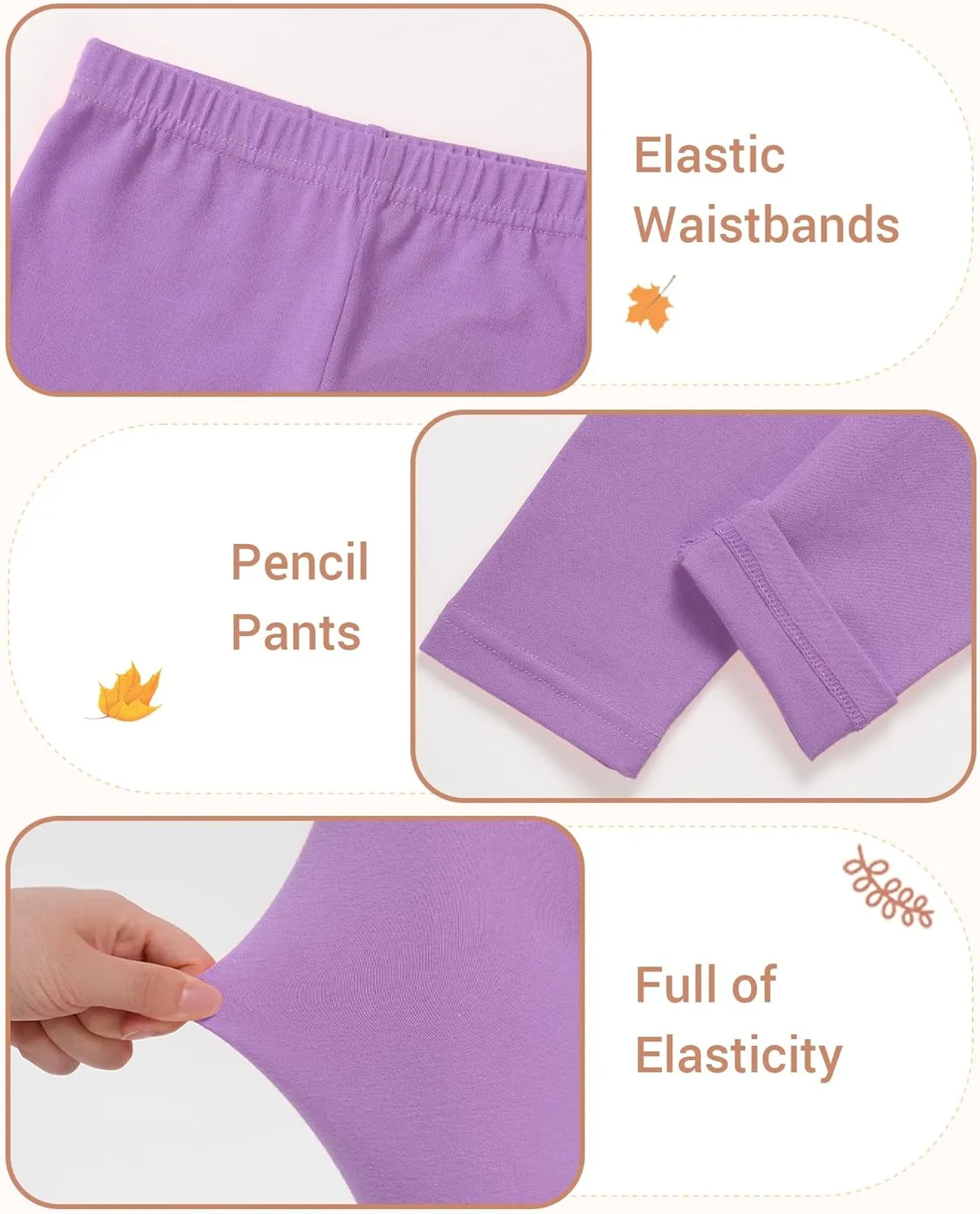 3 Pack Baby Cotton Pants Toddler Boys Girls Leggings Basic Clothes Size 18M-5T