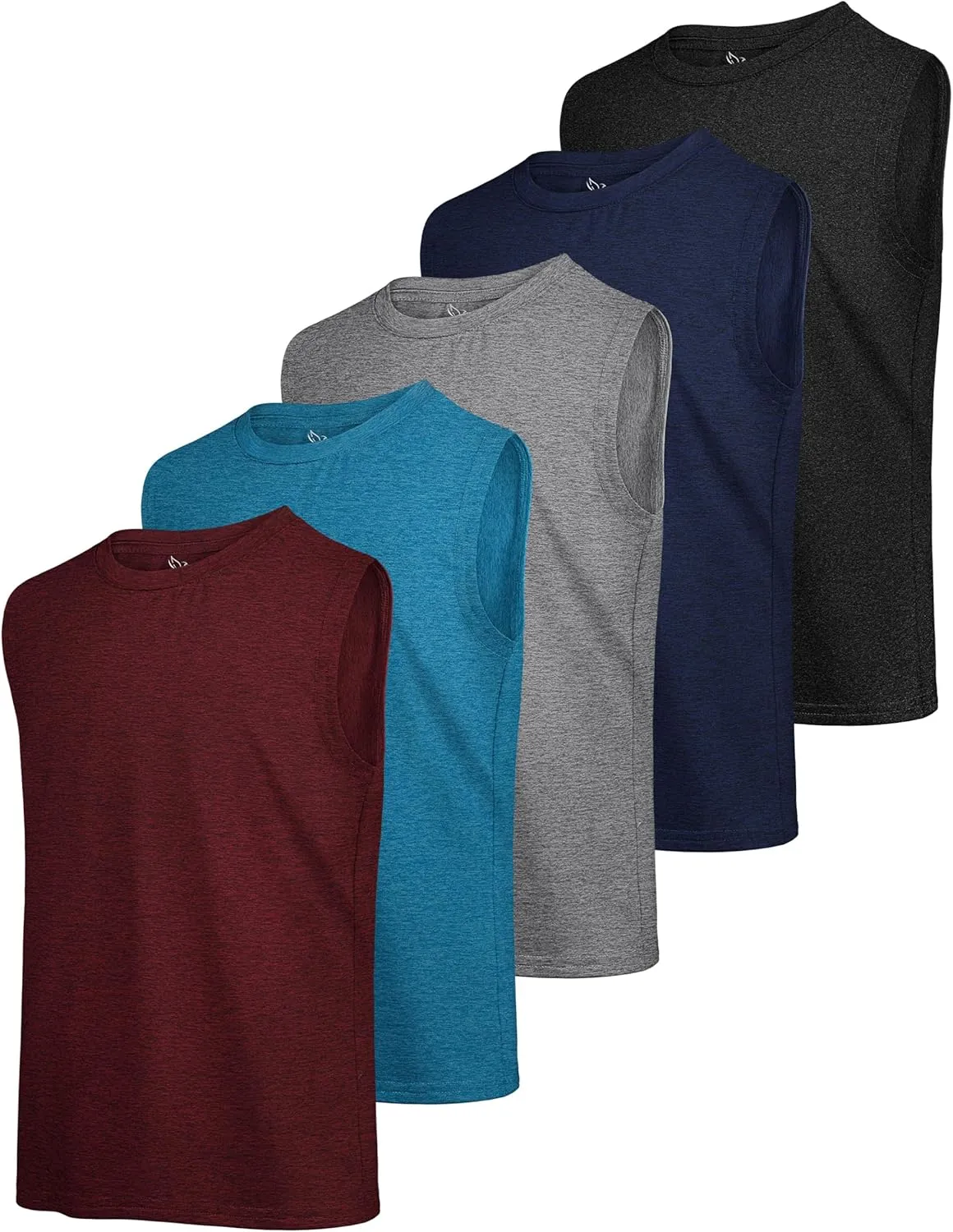 5 Pack Boys Tank Tops Dry-Fit Boys Undershirts Kids Athletic Tank Tops Shirts for Kids Youth