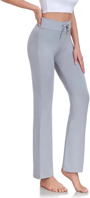 ADANIKI Women's Long Modal Comfy Drawstring Trousers Loose Straight-Leg for Yoga Running Sporting