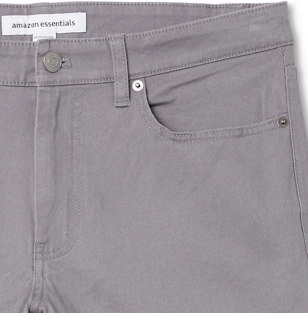 Amazon Essentials Slim Fit Khaki Pants for Men, 5-Pocket Stretch Twill