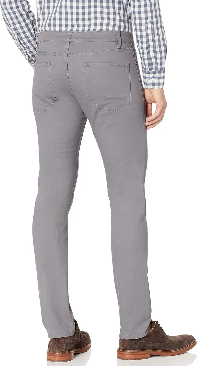 Amazon Essentials Slim Fit Khaki Pants for Men, 5-Pocket Stretch Twill