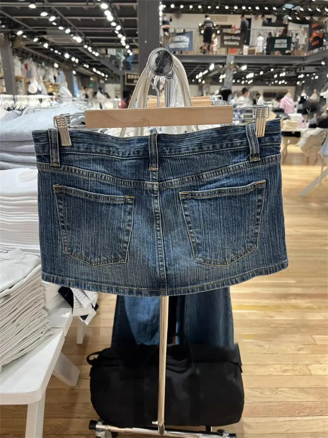American Vintage Denim Mini Skirts Women Summer High Waist Straigth Short Skirt