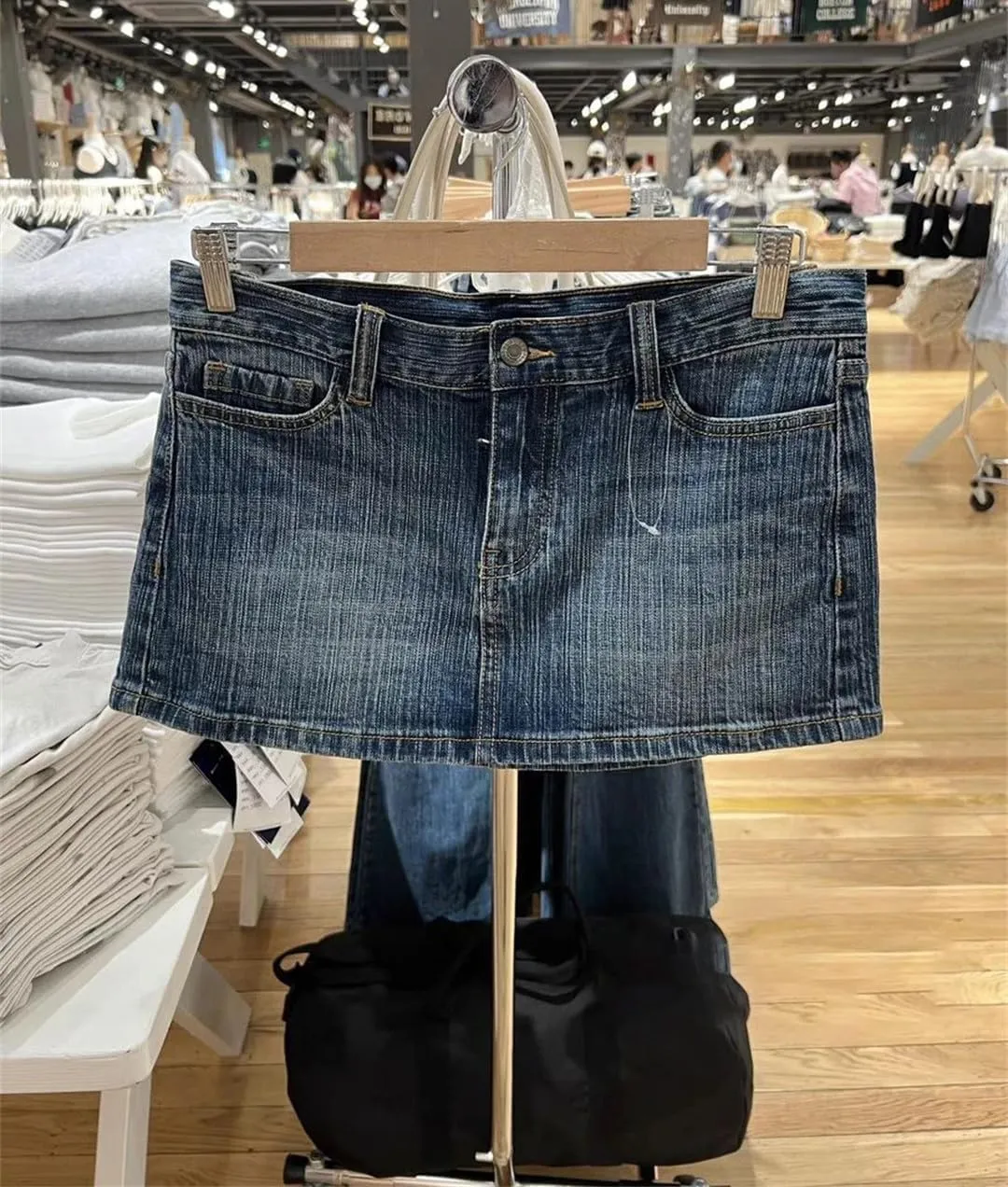 American Vintage Denim Mini Skirts Women Summer High Waist Straigth Short Skirt