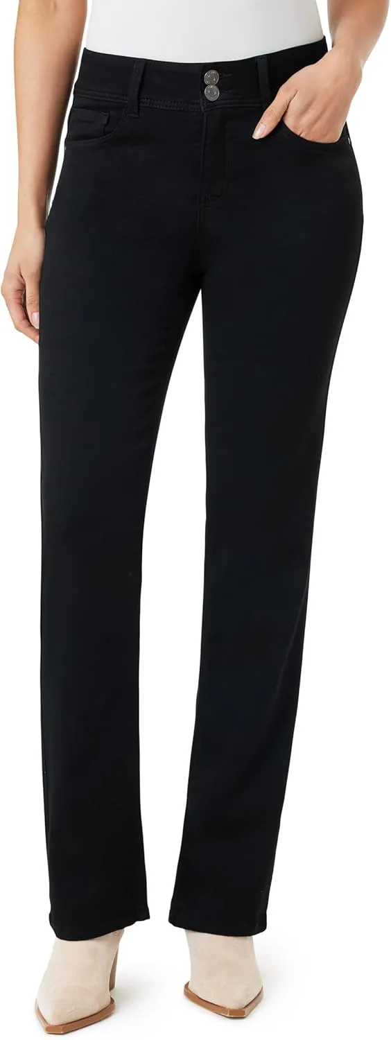 Angels Forever Young Women's Everflex Curvy Bootcut Mid-Rise Bling Jeans (Available in Plus Size)