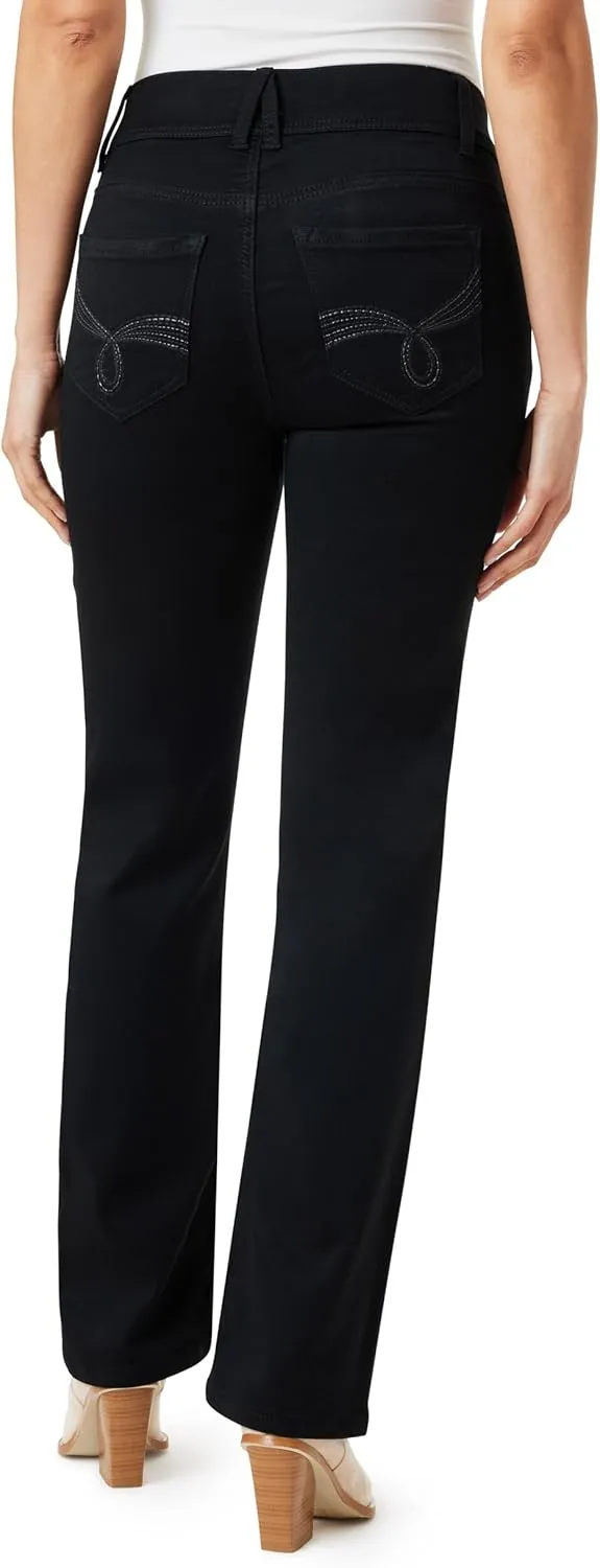 Angels Forever Young Women's Everflex Curvy Bootcut Mid-Rise Bling Jeans (Available in Plus Size)