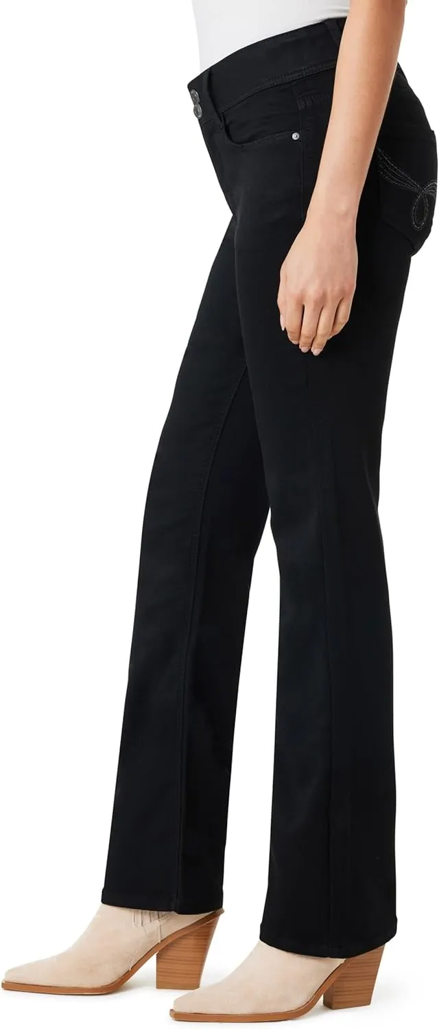 Angels Forever Young Women's Everflex Curvy Bootcut Mid-Rise Bling Jeans (Available in Plus Size)