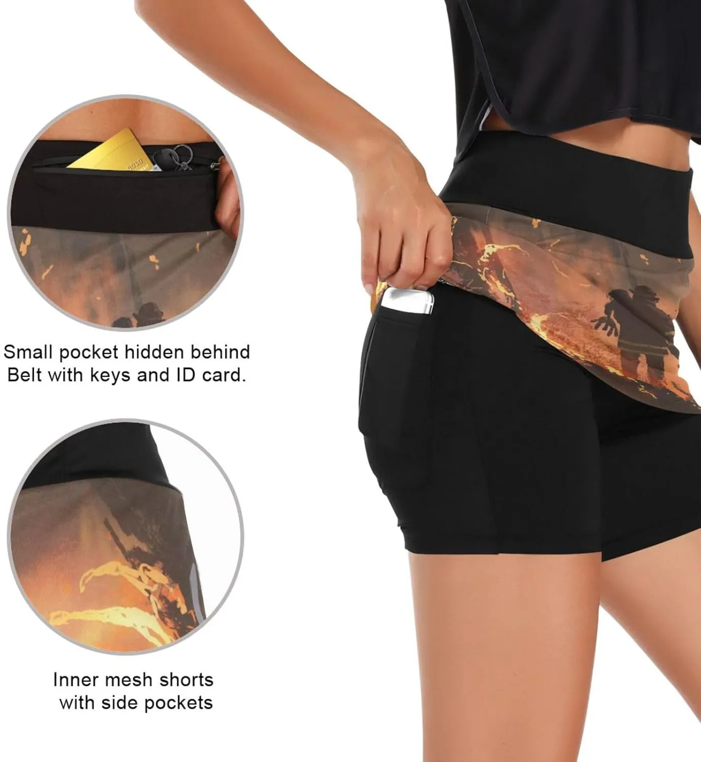 Ant with Leaf Women's Active Performance Skort Lightweight Skirt for Running Tennis Golf Workout Sports