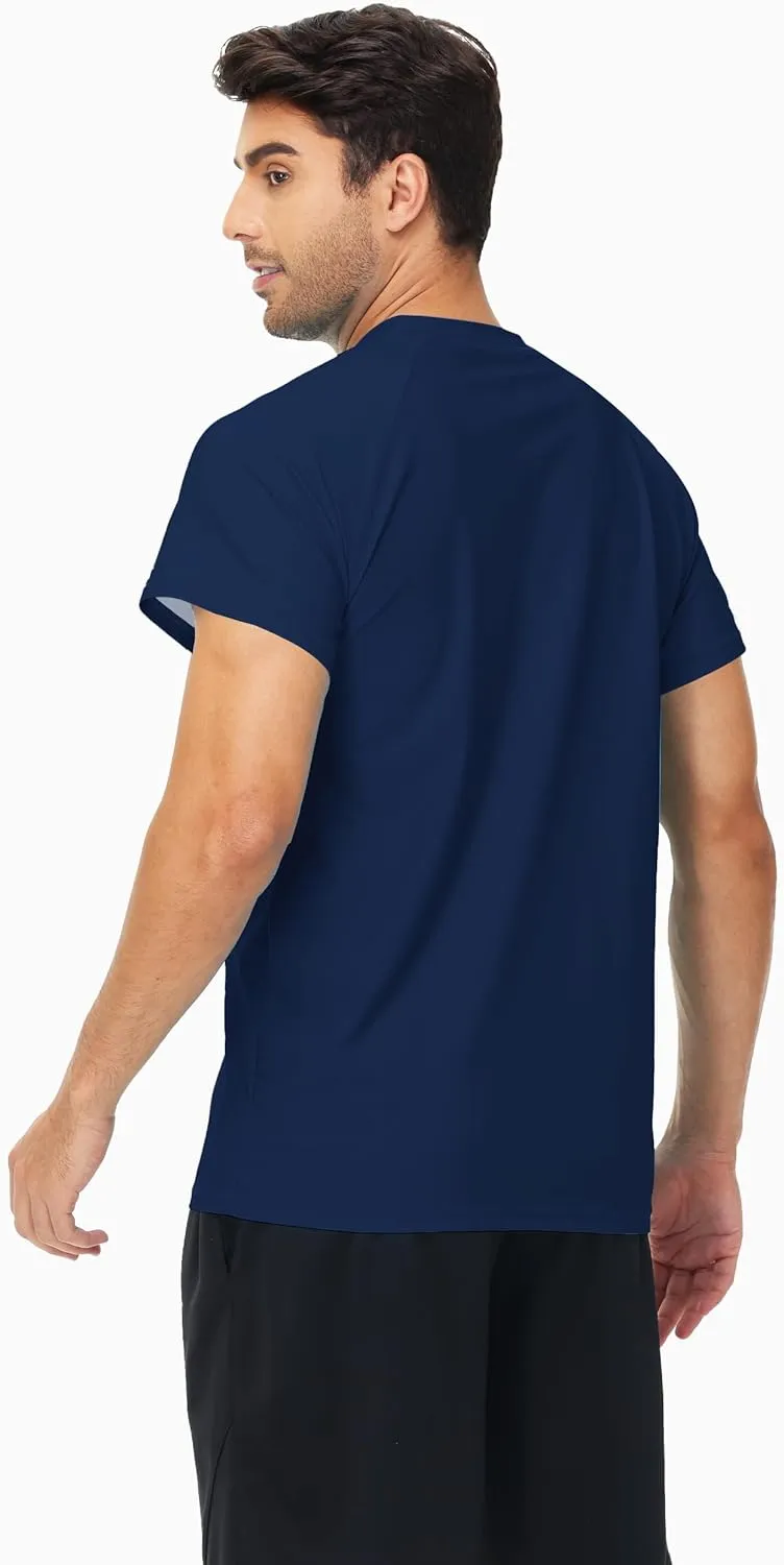 AOBUTE Mens Short Sleeve Swim Shirts UPF 50  Quick Dry Rash Guard Fishing Swimming
