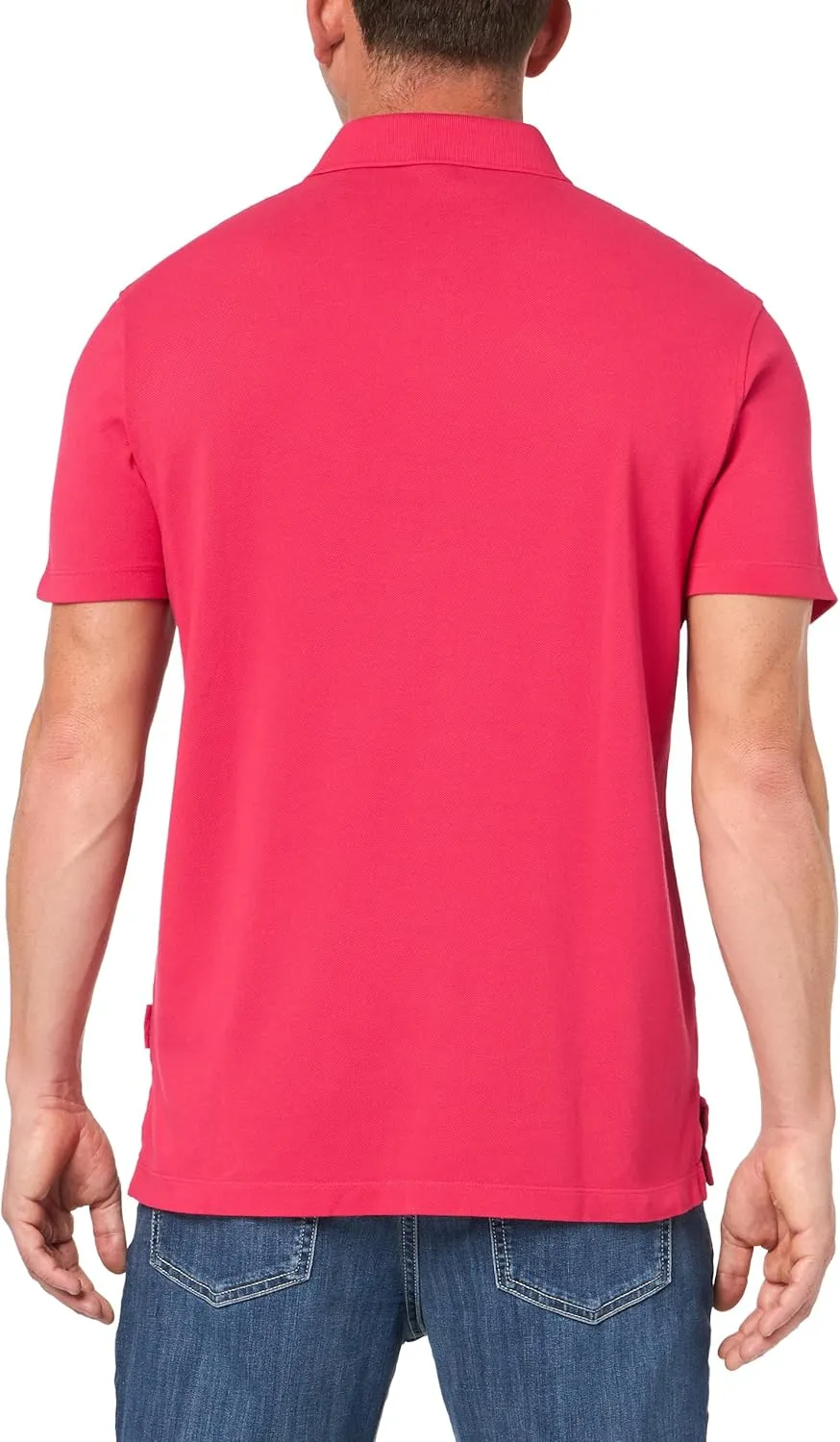 Armani Exchange Men's Regular Fit Solid Colored Sun Washed Pique Polo