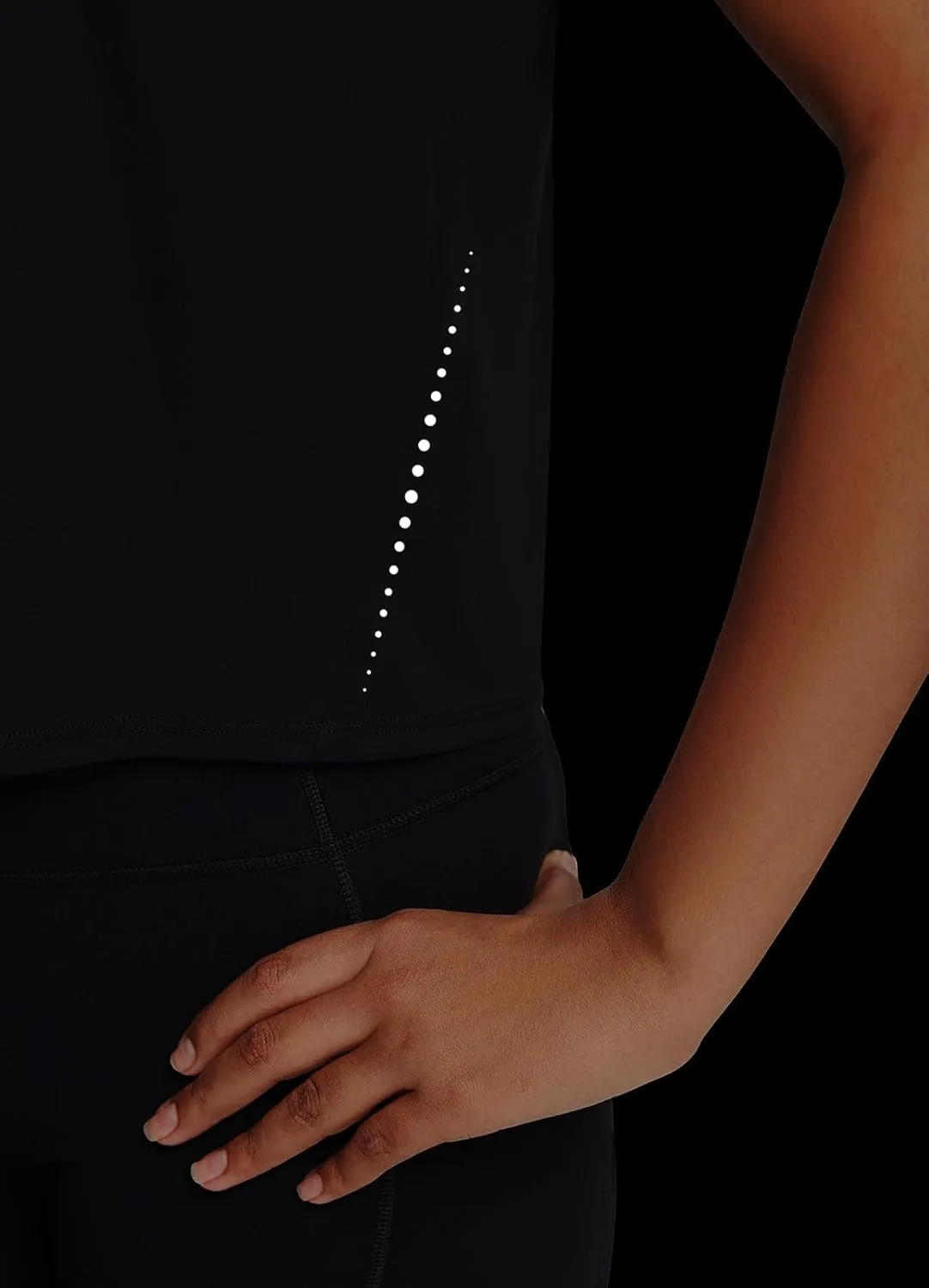 baleaf Women's Workout Tops Athletic Shirts Cropped Short Sleeve Split Back Running Gym Quick Dry Sun Protection UPF 50 