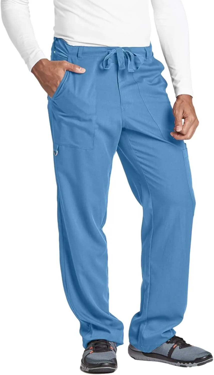 Barco Men's Big 6 Pocket Zip Fly Drawstring Scrub Pant