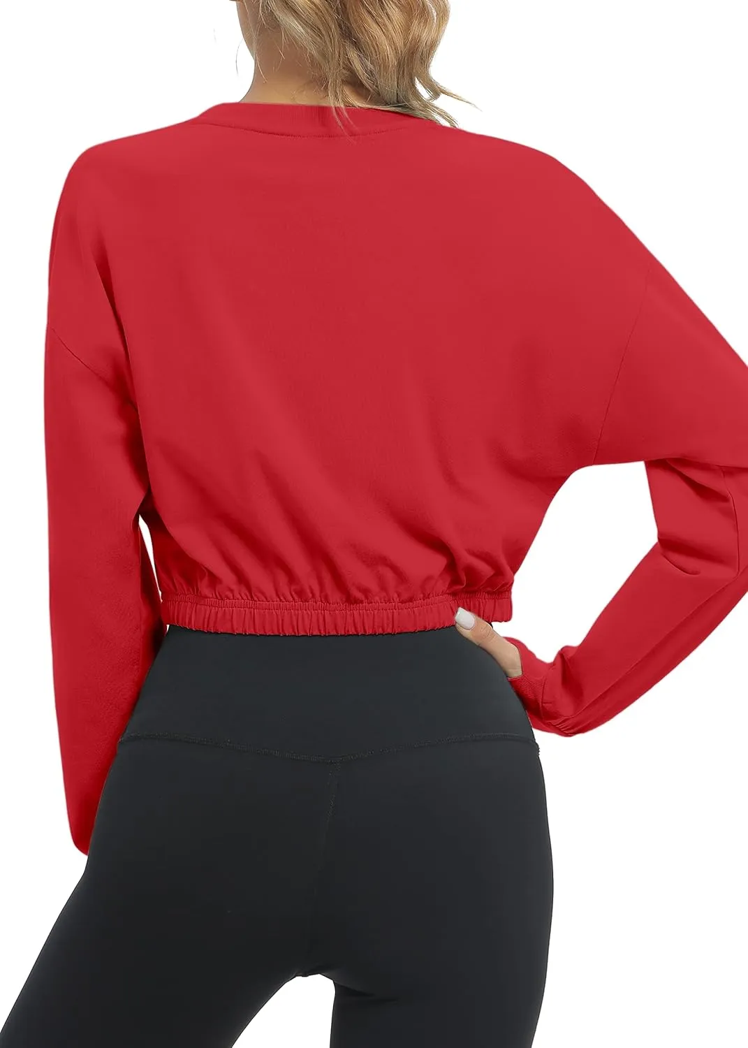 Bestisun Long Sleeve Workout Shirts Athletic Gym Yoga Crop Tops for Women
