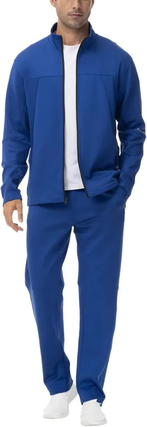 BGOWATU Men's Tracksuits 2 Piece Running Sports Sweatsuits For Men Full Zip Athletic Jackets and Pants Outfits