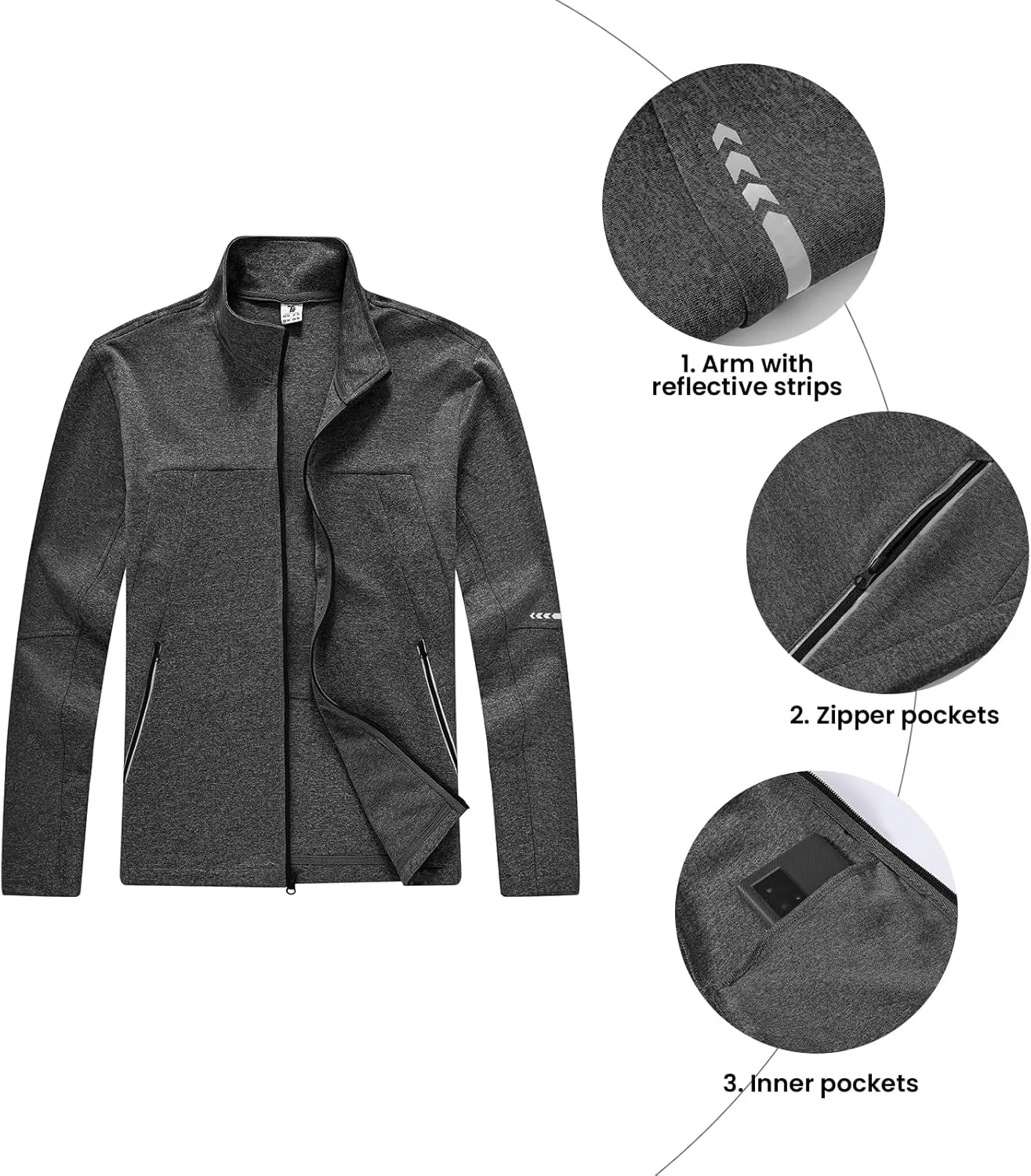 BGOWATU Men's Tracksuits 2 Piece Running Sports Sweatsuits For Men Full Zip Athletic Jackets and Pants Outfits