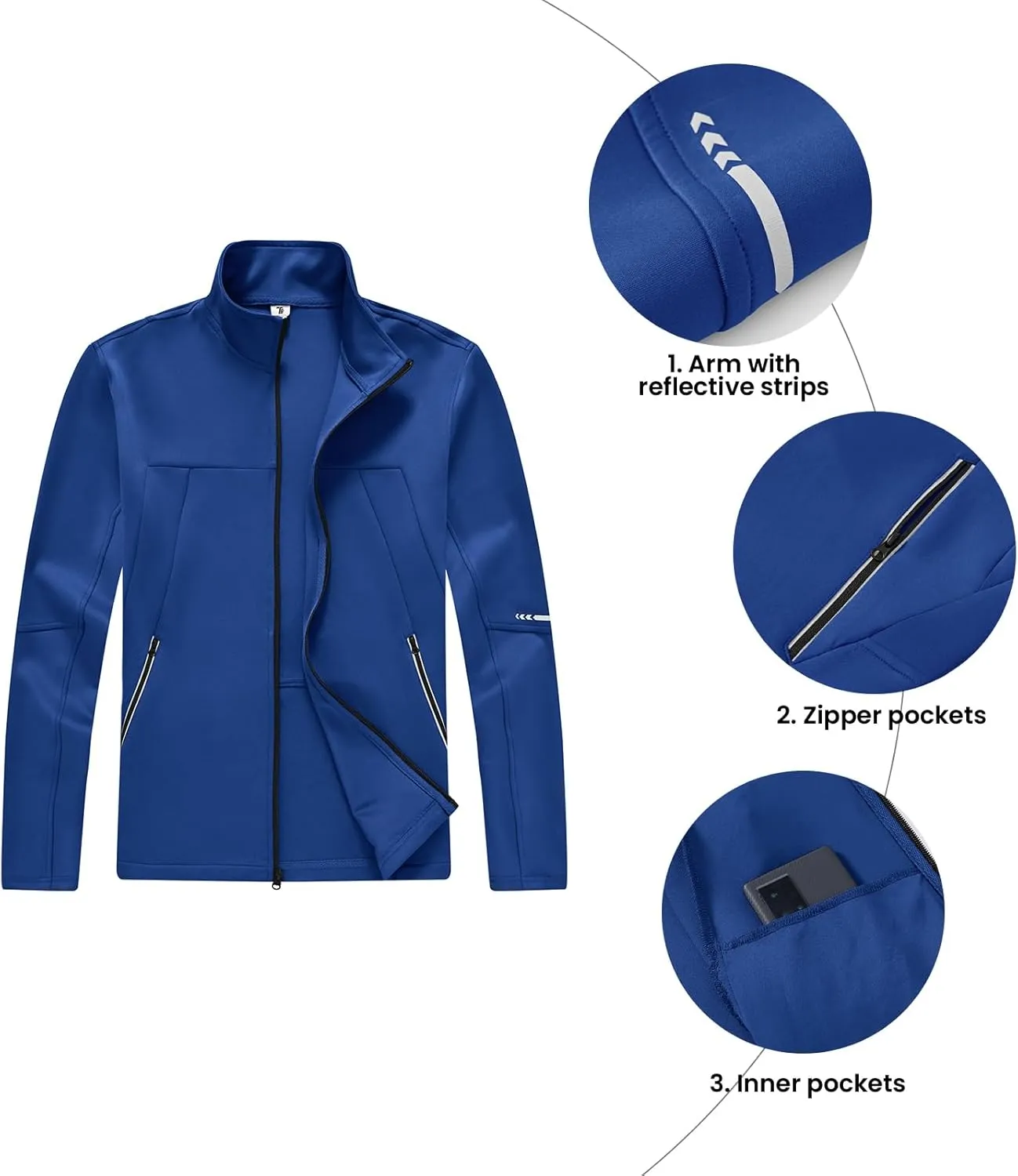 BGOWATU Men's Tracksuits 2 Piece Running Sports Sweatsuits For Men Full Zip Athletic Jackets and Pants Outfits