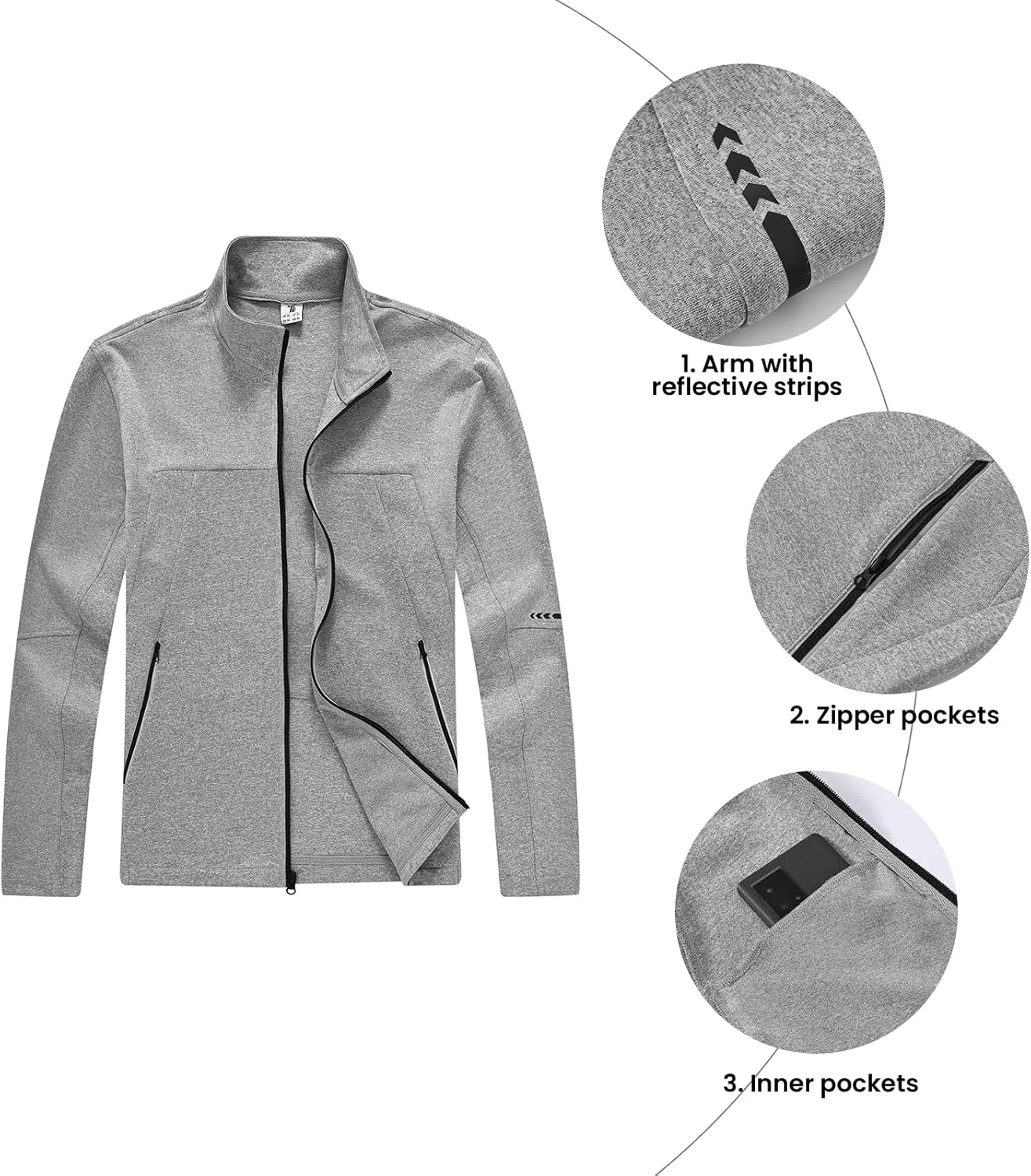BGOWATU Men's Tracksuits 2 Piece Running Sports Sweatsuits For Men Full Zip Athletic Jackets and Pants Outfits