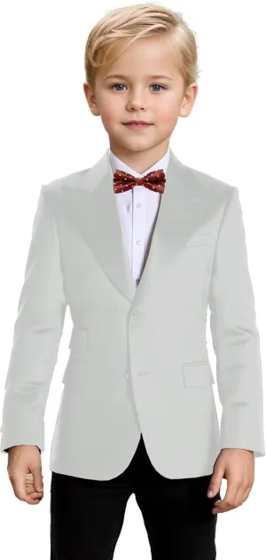 Bofan Boys Satin Blazer Retro Suit Jackets for Boy Outwear Sports Coat Fashion Summer Wedding Outfit