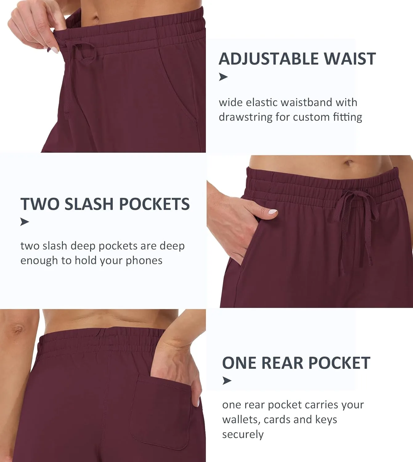 Cakulo Womens Capri Pants Wide Leg Yoga Capris Summer High Waisted Casual Lounge Cropped Pants with Pockets