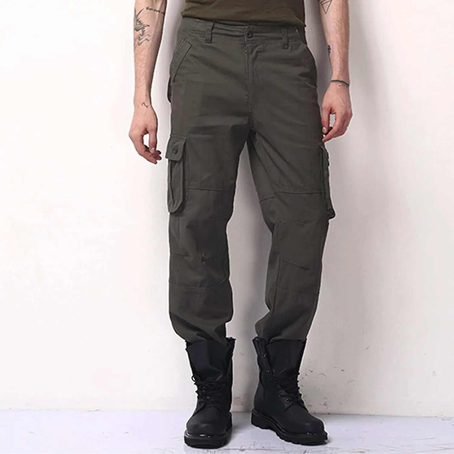 Cargo Pants for Men,Fashion Pants Slim Fit Straight-Leg Trousers Overalls Hiking Joggers with Pockets Mens Pants