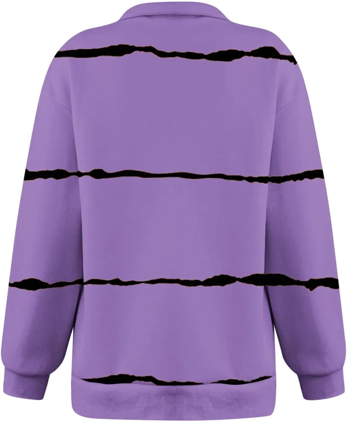 Ceboyel Women Striped Print Sweatshirts 2023 Oversized Hoodie Pullover 1/4 Zip Casual Fall Tops Loose Fit Trendy Outfits