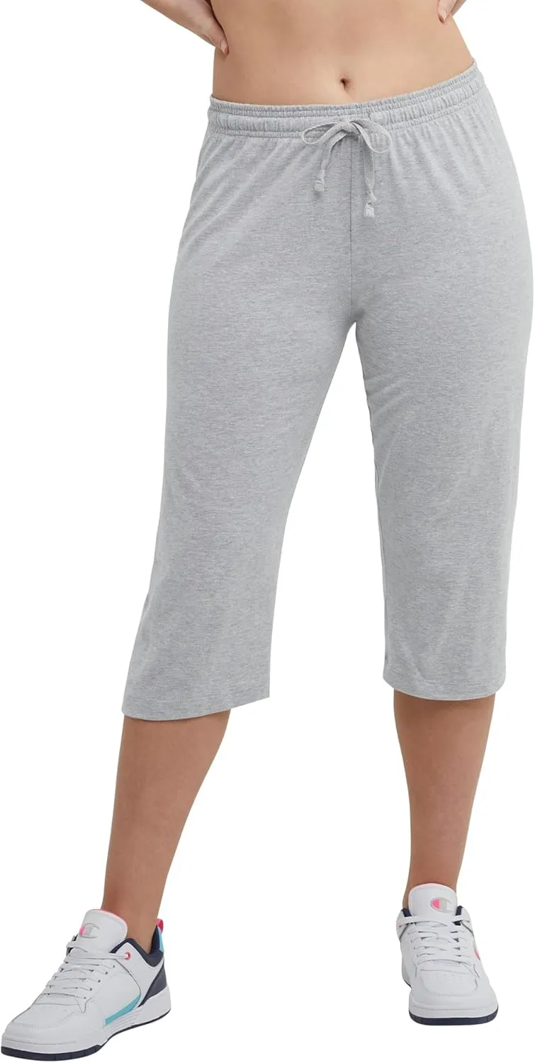 Champion Women'S Capri Pants, Lightweight Lounge Cropped Pants, Jersey Knit Capri For Women, 18