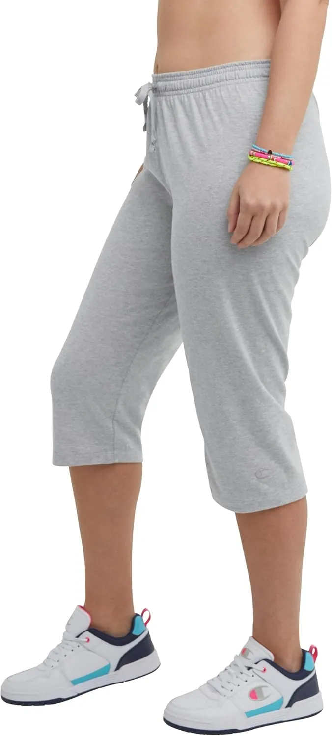 Champion Women'S Capri Pants, Lightweight Lounge Cropped Pants, Jersey Knit Capri For Women, 18