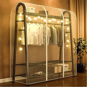 Clear Garment Bags for Hanging Clothes, Dust-Proof Garment Rack Cover, Washable Suit Bag for Suit Coats Shirts(120x50x150cm)