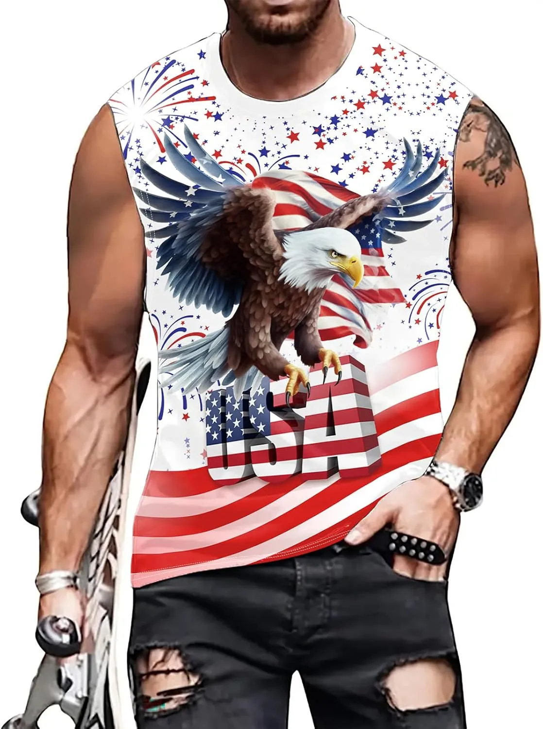 color cosplayer Mens Sleeveless Beach Tank Tops Workout Gym Shirts Palm Tree Shirt