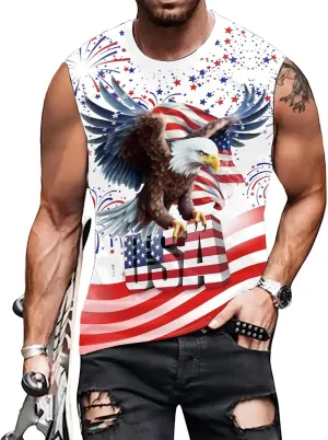 color cosplayer Mens Sleeveless Beach Tank Tops Workout Gym Shirts Palm Tree Shirt