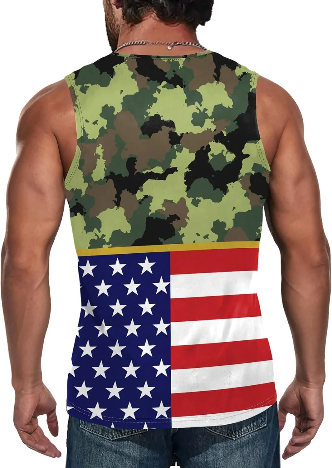 color cosplayer Mens Sleeveless Beach Tank Tops Workout Gym Shirts Palm Tree Shirt