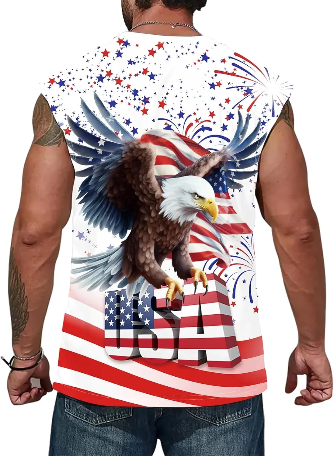 color cosplayer Mens Sleeveless Beach Tank Tops Workout Gym Shirts Palm Tree Shirt