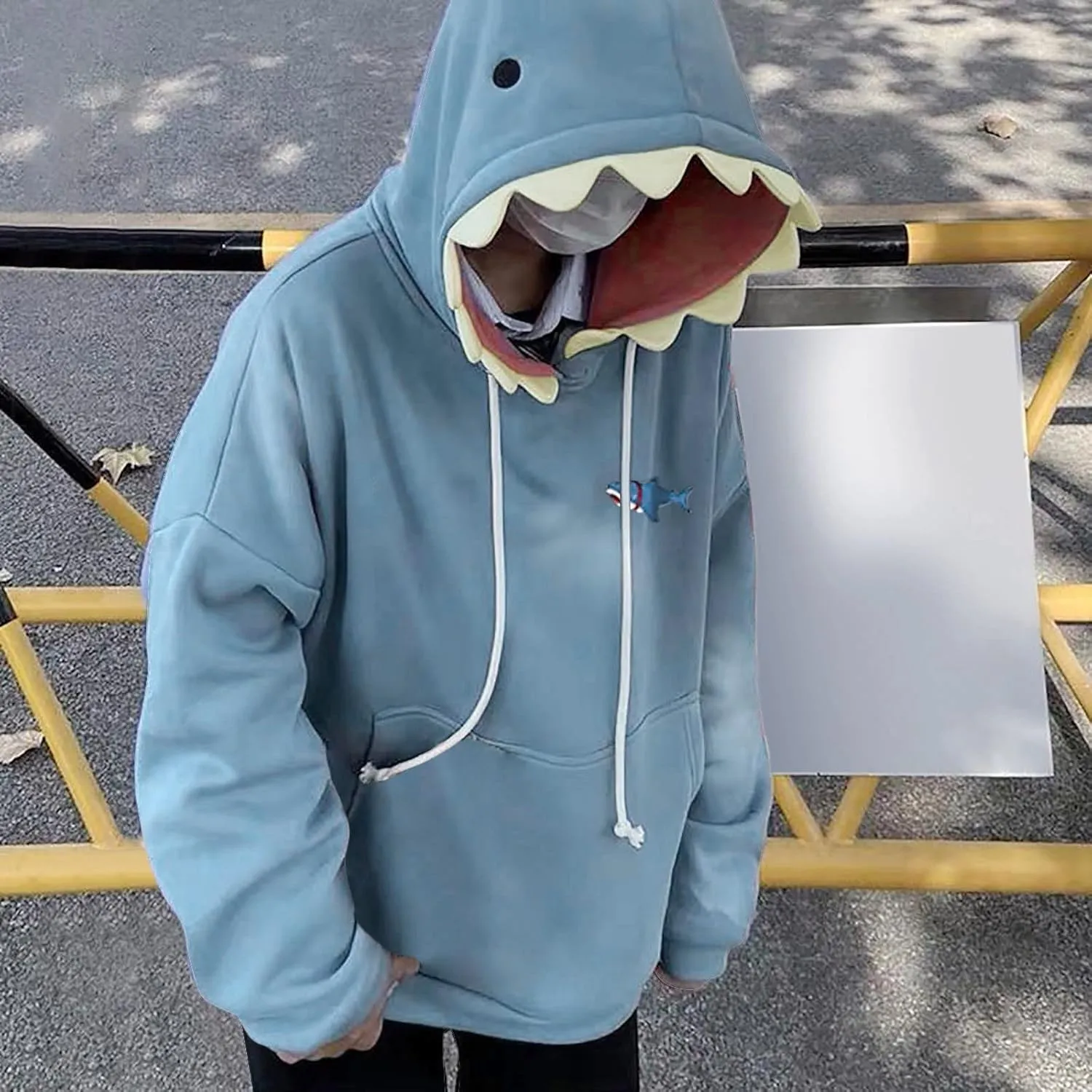 cooki Fall Outfits for Women Sweatshirts Blue Kawaii Shape Hoodie for Girls Cute Teens Animal Shark Hoodies Cosplay Hoodies