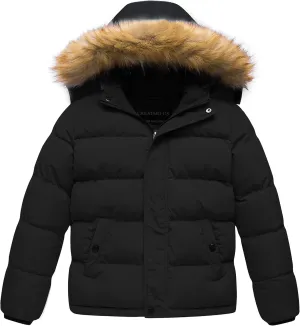 CREATMO US Boy's Water Resistant Winter Coats Warm Fleece Lined Outwear Windbreaker Ski Jacket