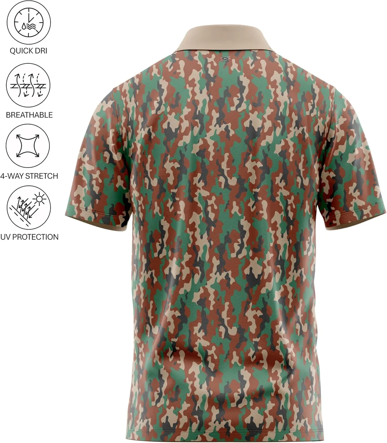 Crude Funny Golf Polo Shirts - Men UPF Dry Fit Performance Moisture Wicking Hawaiian Quick Dry Stretch Disc Shocker Glove