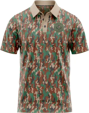 Crude Funny Golf Polo Shirts - Men UPF Dry Fit Performance Moisture Wicking Hawaiian Quick Dry Stretch Disc Shocker Glove