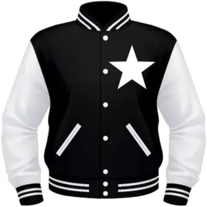 Custom Varsity Jackets, Baseball/Basketball Letterman Unisex Wool and Leather Varsity Jacket Mens/Womens
