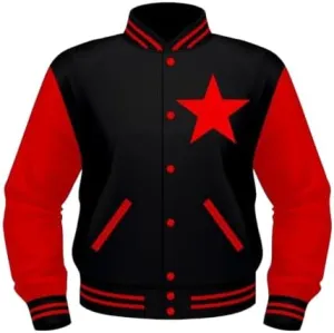 Custom Varsity Jackets, Baseball/Basketball Letterman Unisex Wool and Leather Varsity Jacket Mens/Womens