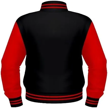 Custom Varsity Jackets, Baseball/Basketball Letterman Unisex Wool and Leather Varsity Jacket Mens/Womens