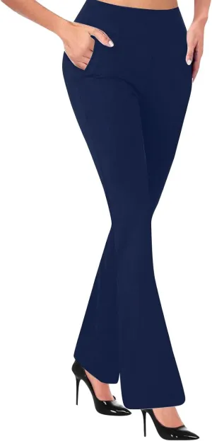 Dress Pants Women Business Casual Work Pants Women High Waist Stretchy Trousers Pull on Office Slacks Bottoms