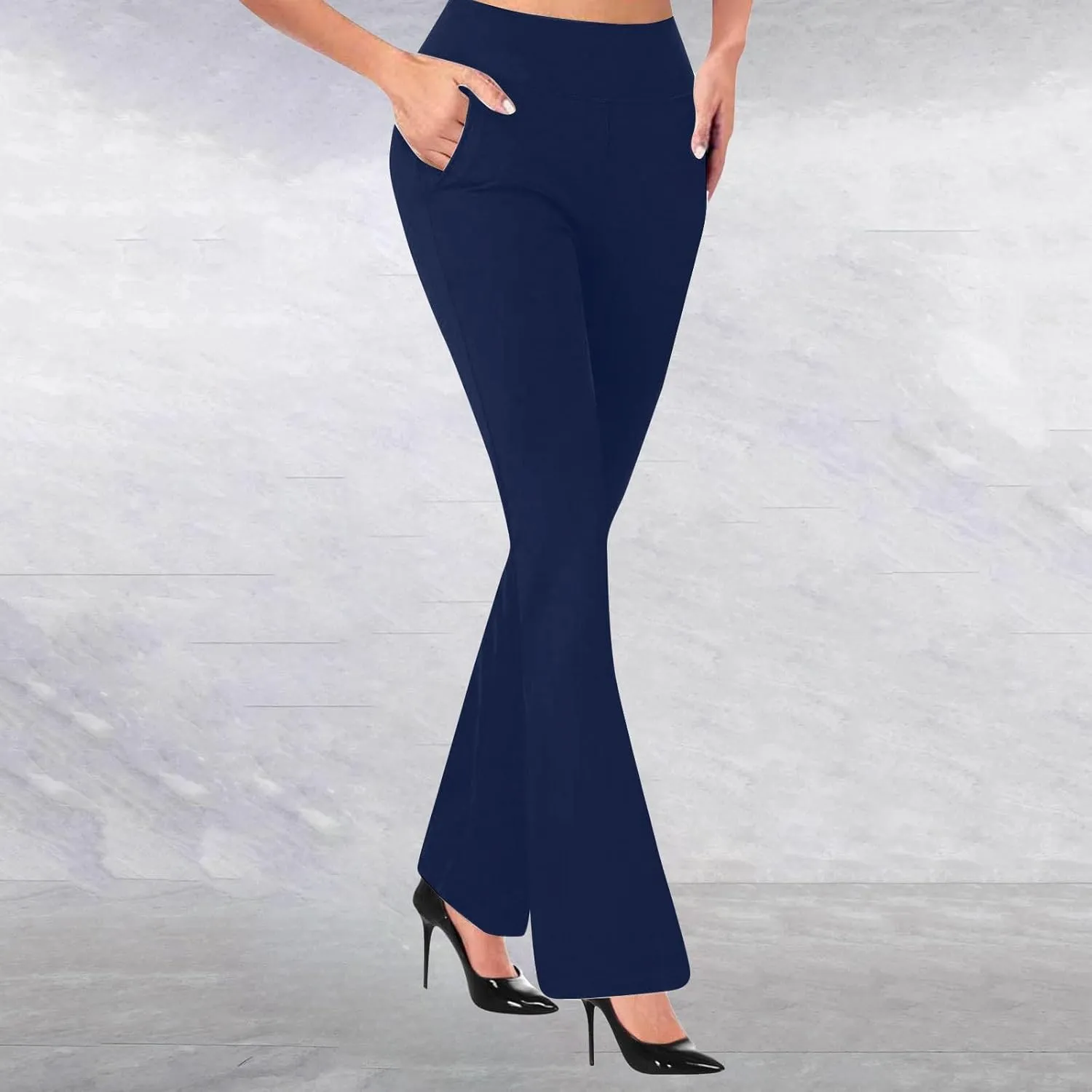 Dress Pants Women Business Casual Work Pants Women High Waist Stretchy Trousers Pull on Office Slacks Bottoms