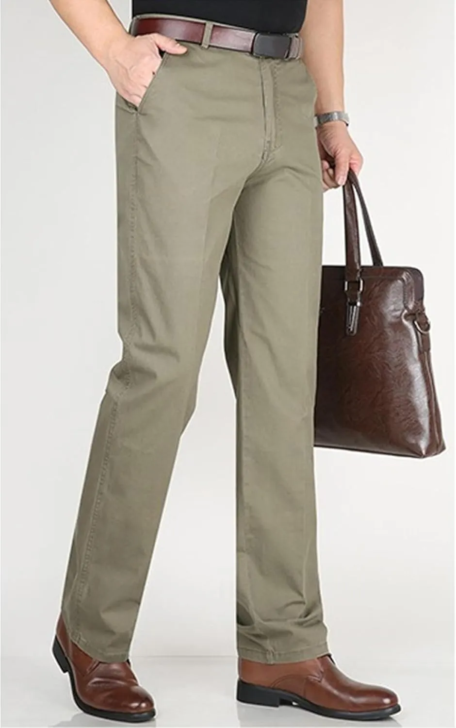 Dress Slacks for Men Casual Stretch Chino Pant Slim Fit Work Pants with Pockets (Available in Big & Tall)