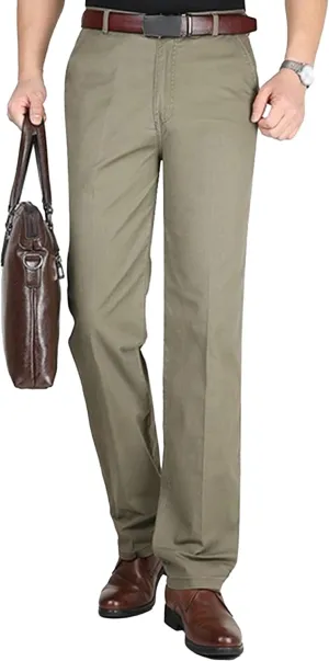 Dress Slacks for Men Casual Stretch Chino Pant Slim Fit Work Pants with Pockets (Available in Big & Tall)