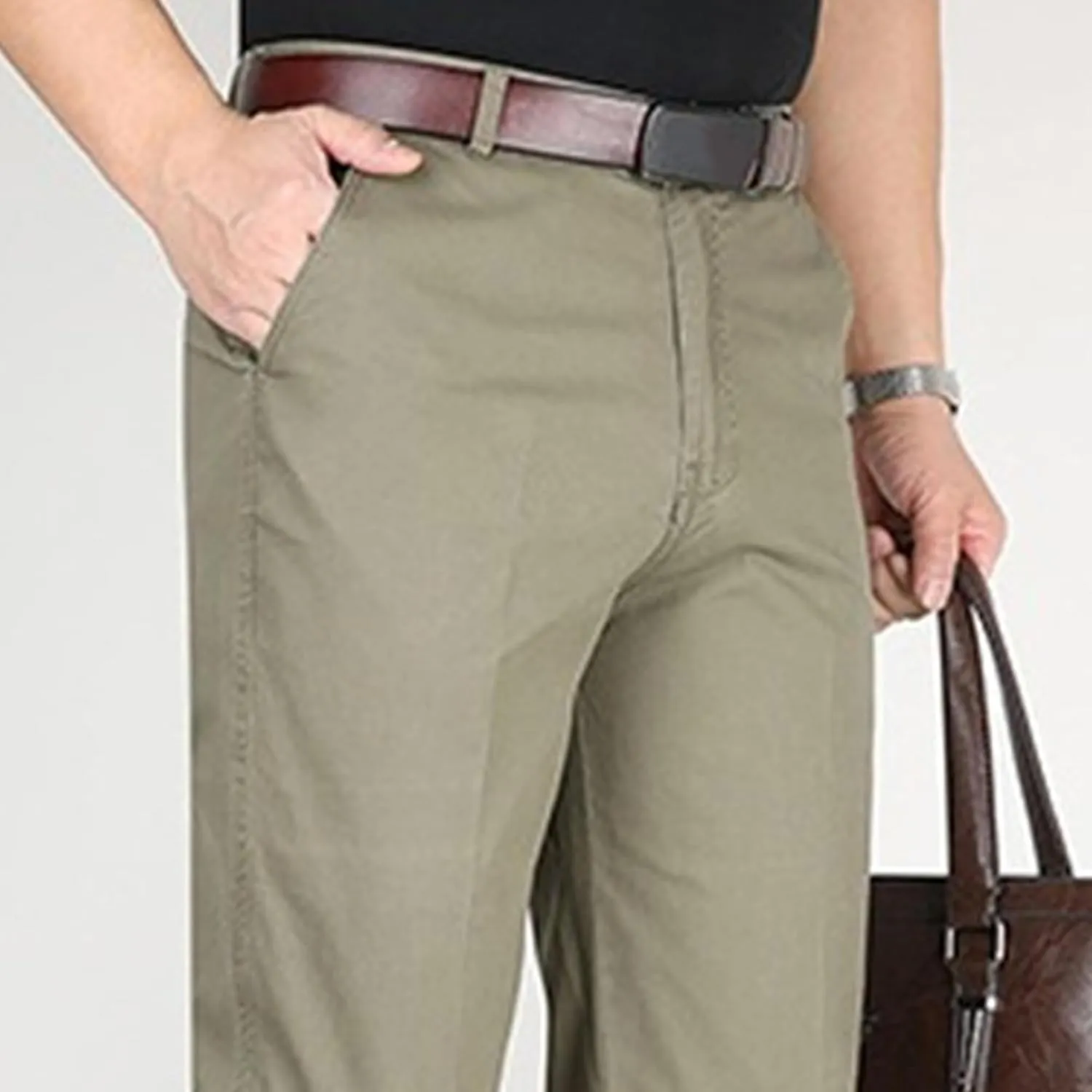 Dress Slacks for Men Casual Stretch Chino Pant Slim Fit Work Pants with Pockets (Available in Big & Tall)