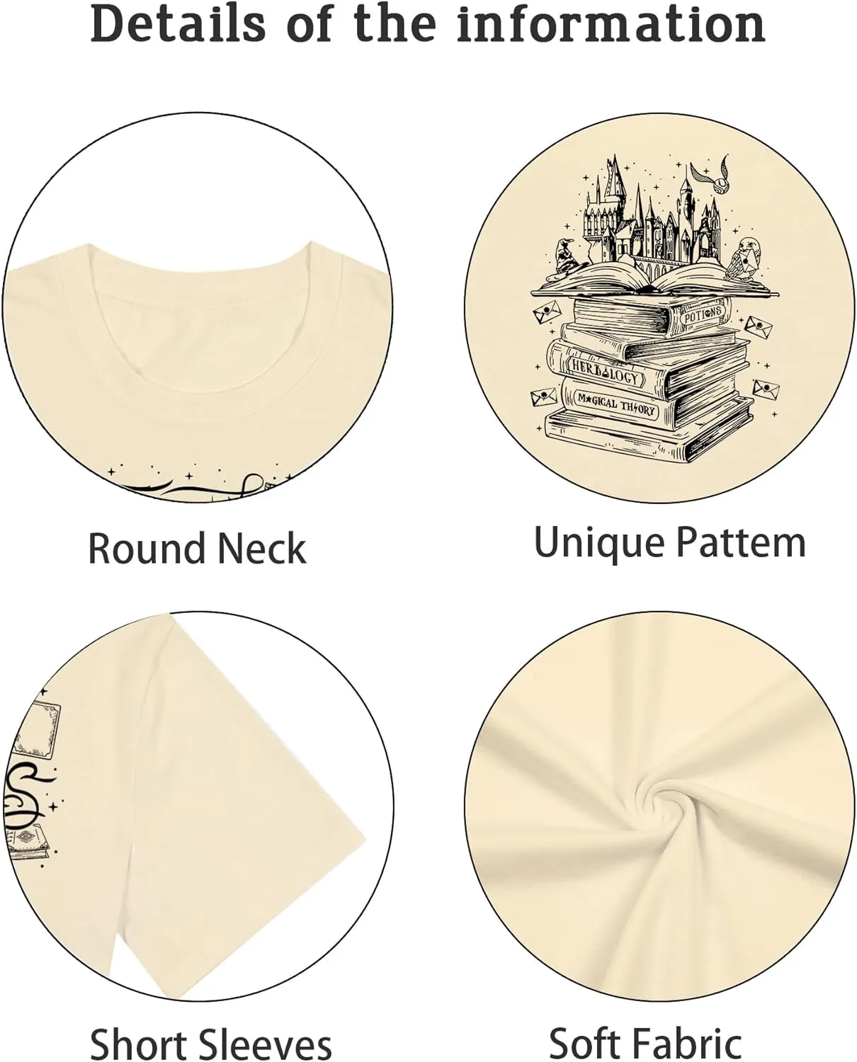 Flourish and Blotts Shirt Magical Shirts for Women Book Tshirt Wizard Costume Clothes