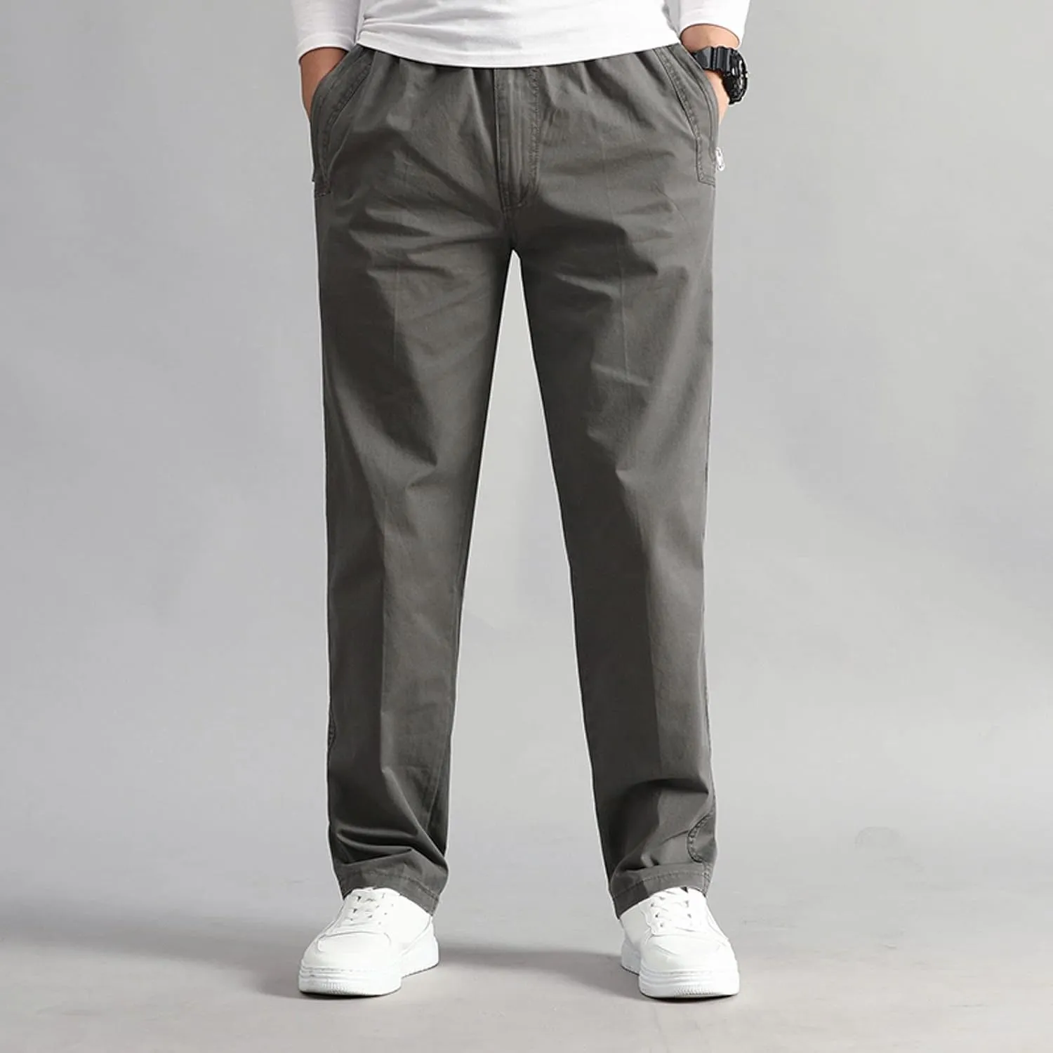 FZVYD Men's Pants Men's Relaxed Fit Causal Work Streetwear Baggy Joggers Drawstring Sweatpants with Pockets 2023